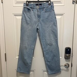 Hollister Ultra High-Rise Vintage Straight Jeans - Light Blue